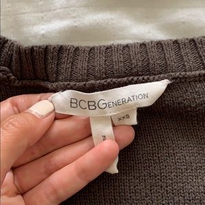 BCBGeneration sweater w leather elbow patches